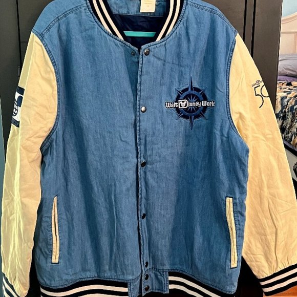 NWOT Disney 50th Varsity Jacket Blue 2X - Picture 1 of 7